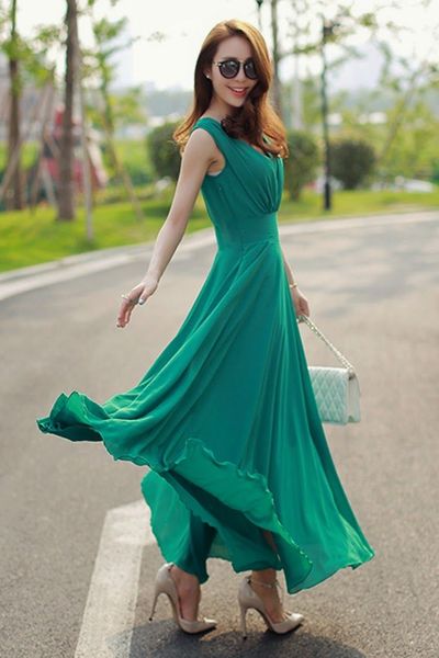 Đầm maxi dạ hội bo eo - 1401