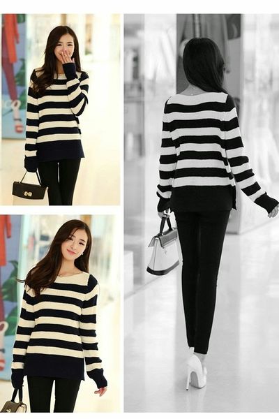 Áo len sọc oversize - 0945