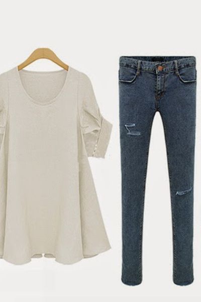 Áo oversize tay lật - 0818