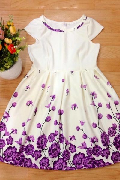 Đầm hoa xòe cao cấp