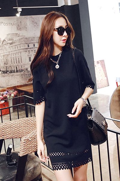 Đầm suông cắt lazer - 1518