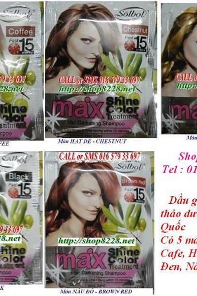 Dầu gội thảo dược nhuộm màu tóc solbol hàn quốc