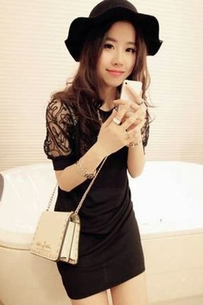Đầm oversize tay ren xinh xắn ms0962