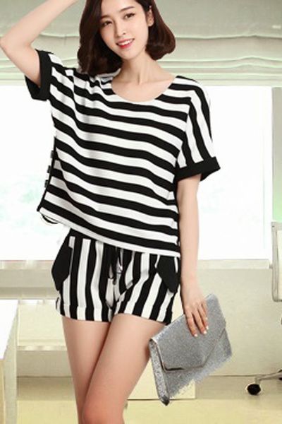Bộ đồ short phối sọc - mc129 ms1231