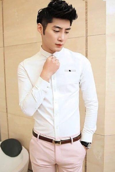 Áo sơmi tay dài viền túi nhỏ hq26-6