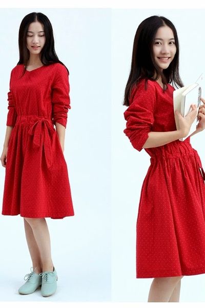 Đầm xòe chấm bi nicky - 0697
