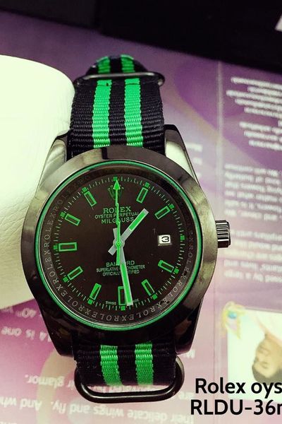 Đồng hồ armanidây dù dây đen mặt đen msdht-rolex oyster