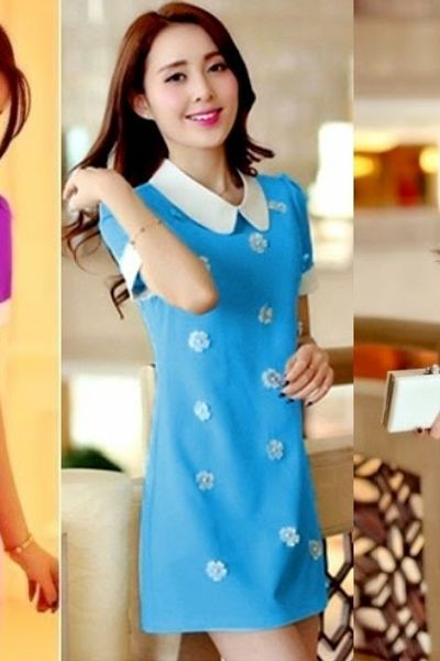 Đầm suông diamond kết hoa - 0657