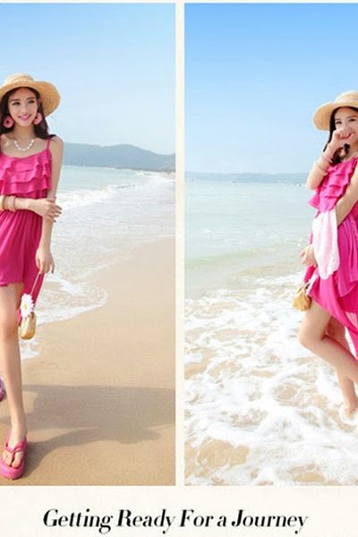 Đầm maxi mullet xếp tầng ms1199