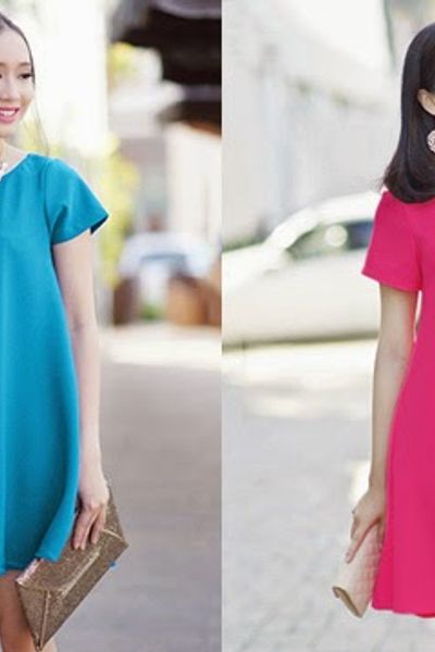 Đầm phom rộng oversize color