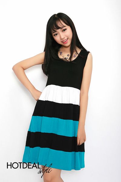 Đầm mặc nhà phối màu