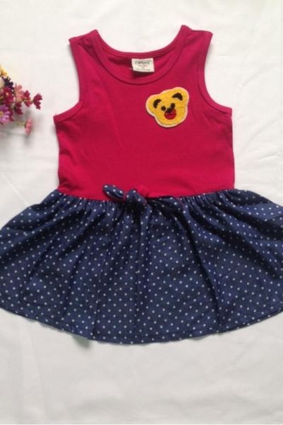 Đầm jean phối thun