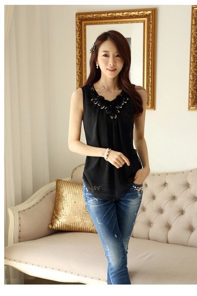 Áo thun phối voan hoa hồng at0898