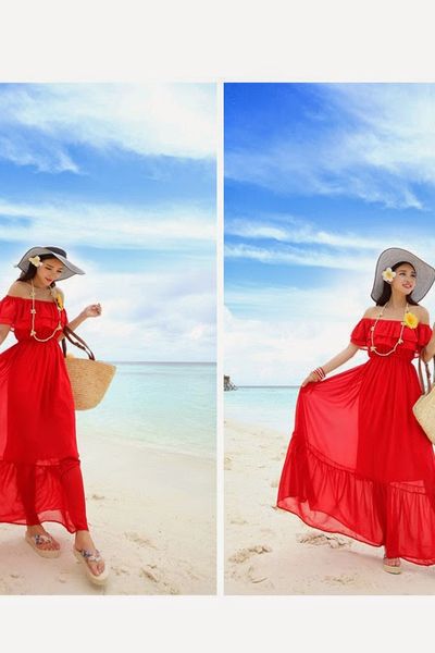 Đầm maxi đuôi cá phối bèo - 1339