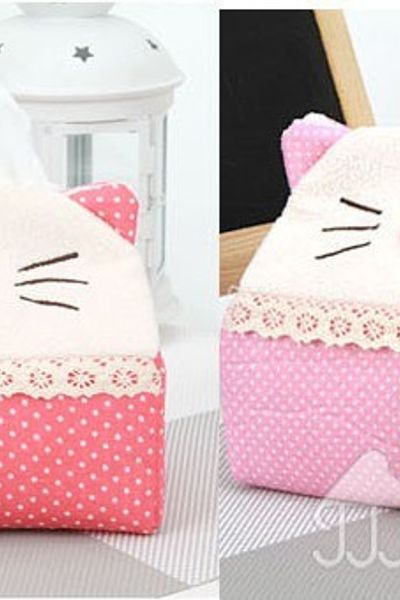 Hộp đựng khăn giấy gấu panda mèo kitty