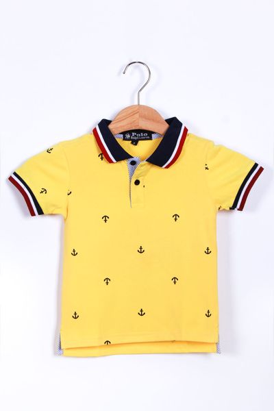 Áo polo họa tiết mỏ neo vàng 04 1 ri 7 cái