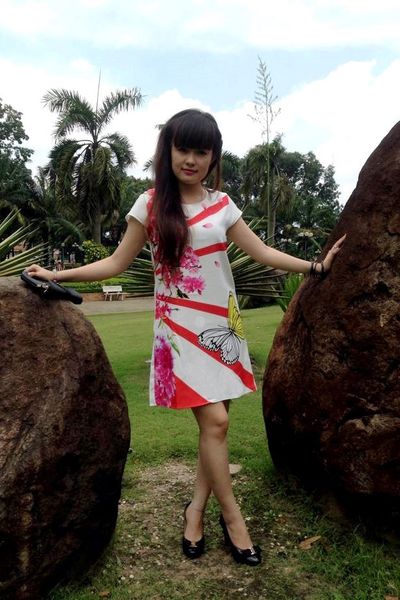 Đầm suông hoa bướm - 0620