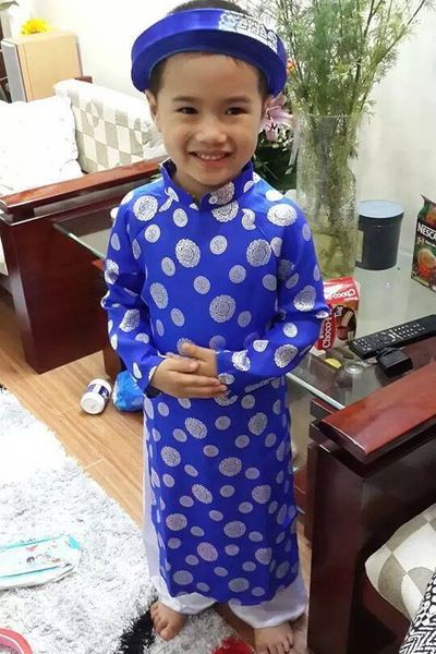 Áo dài truyền thống cho bé gấm thái tuấn cute sỉ giá tốt 115k tăng sz 5k