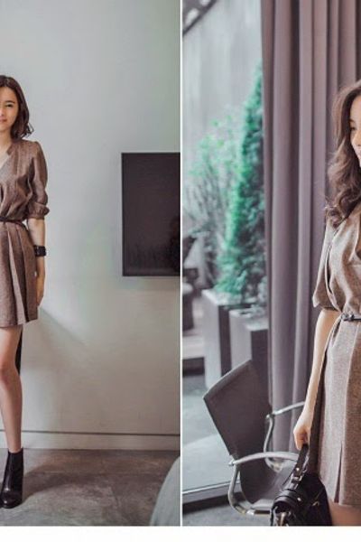 Đầm công sở cách điệu jolie - 0931