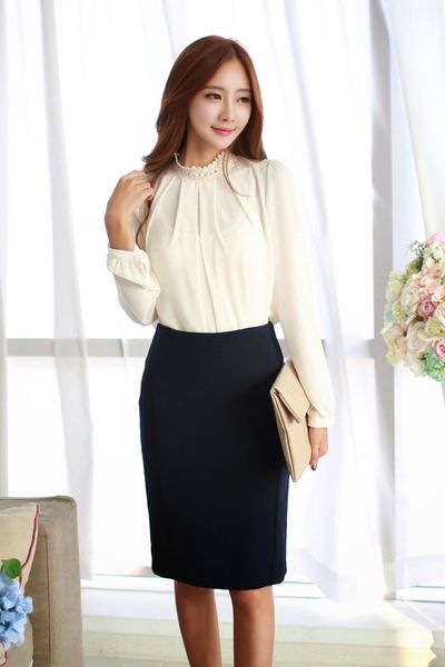 Áo somi cổ lọ phối ren ms1043