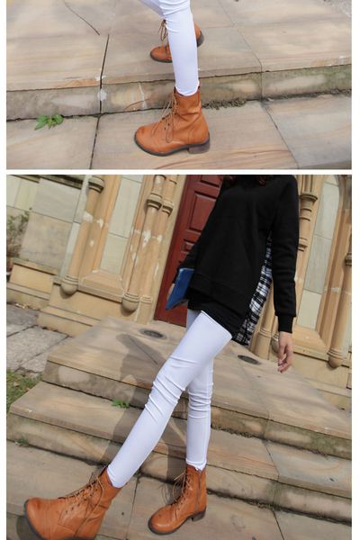 Quần legging nữ dáng dài phong cách thuần màu không họa tiết độc đáo