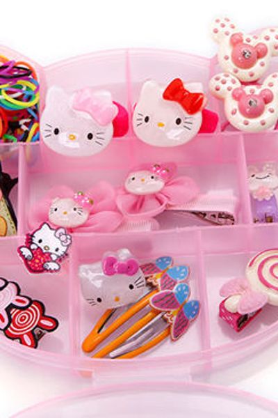 Hộp phụ kiện tóc hello kitty cho bé yêu