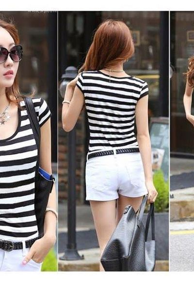 Áo thun sọc tay con - mc065 ms1209