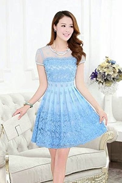 Đầm ren xòe daisy - 1088