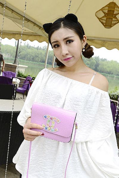 Mstx 266 -túi đeo chéo da bóng kiểu chanel