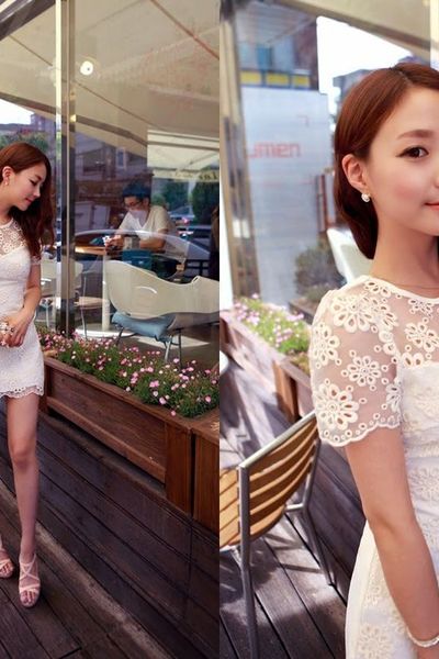 Đầm ren hoa mai xinh xắn - mc159 ms1091
