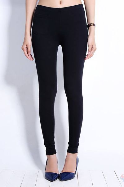 Legging thun trơn 1 túi nhỏ