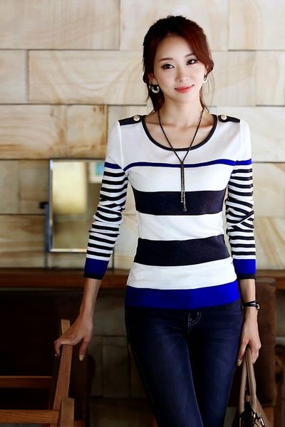 Áo len dệt kim cầu vai ms0683