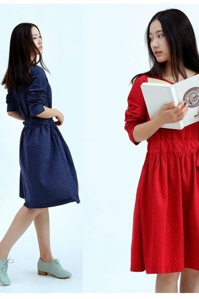Đầm xòe chấm bi nicky ms0697