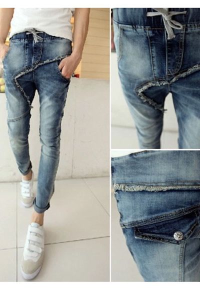 Quần jean nam lưng thun - nd0415 -