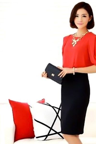 Chuyên sỉ set áo váy cam