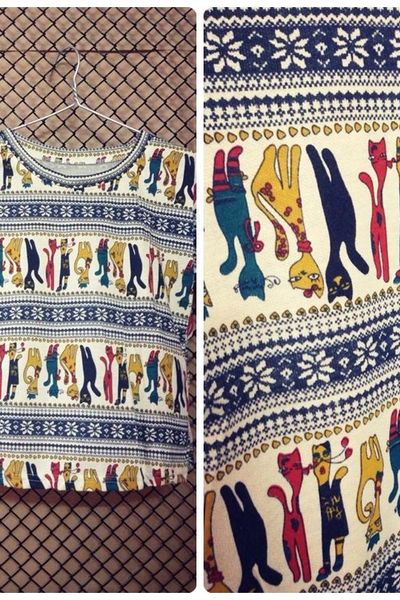 Áo pull tay con họa tiết hoạt hình