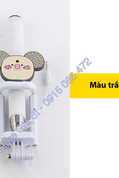 Gậy selfie hoạt hình - gậy hình thú có rãnh chống xoay