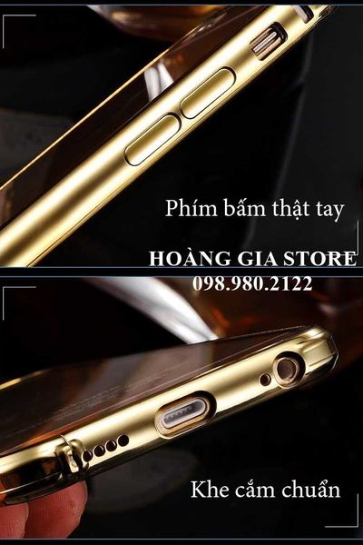 Ốp viền nhôm điện thoại iphone 6/6 mạ vàng tráng gương đẳng cấp