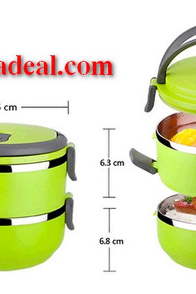Hộp cơm 2 tầng giữ nhiệt kiểu tròn