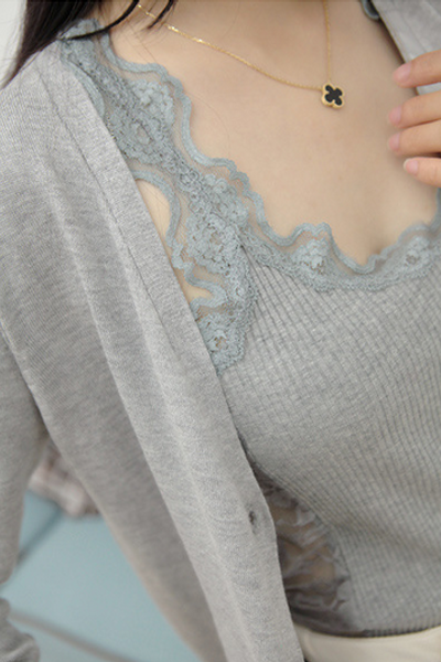 Áo ba lỗ thun pha ren