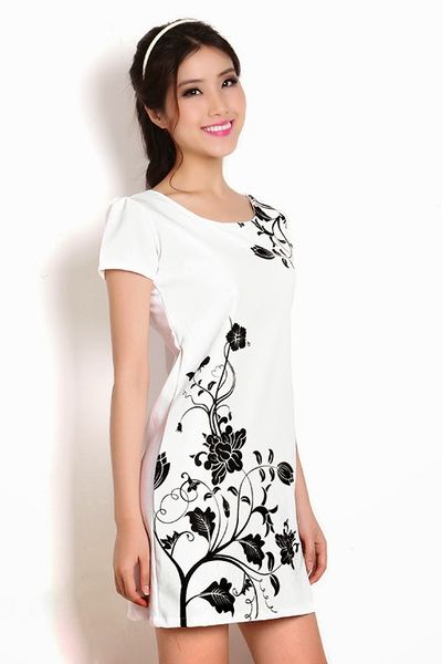 Đầm suông hoa hạ - 0527
