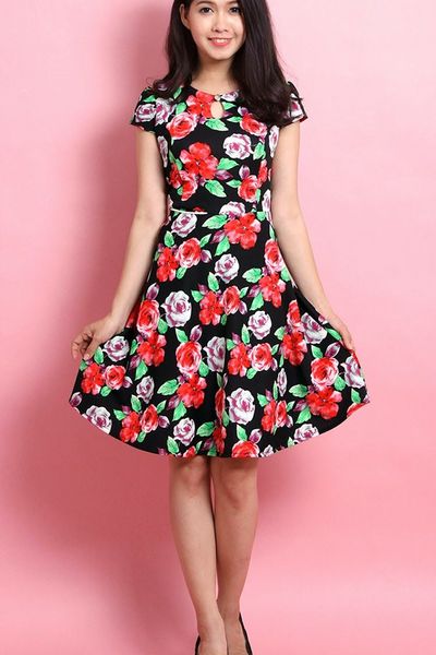 Đầm hoa xòe duyên dáng - mc159 ms1181