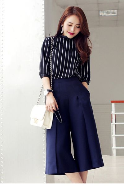 Quần culottes xếp ly - 1446