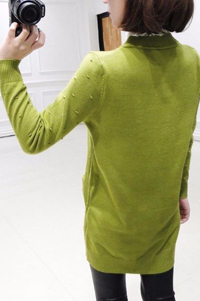 Áo len viền cổ ren al0959