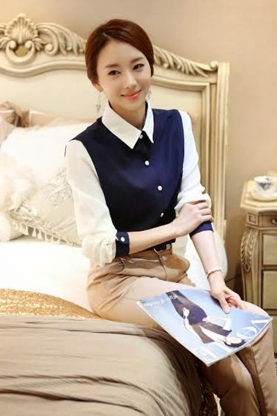 Áo sơ mi phối màu - 0826