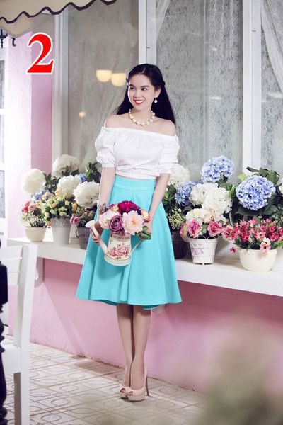 Set đầm trễ vai ngọc trinh màu tím xm23-250