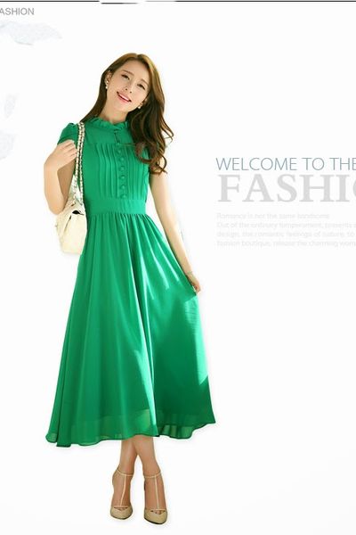 Đầm maxi rita nút bọc - 0951