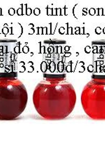 Son odbo tint son xí muội 3ml/chai có màu đỏ hồng cam - giá sỉ 33000đ/3chai