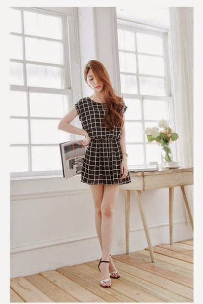 Đầm xòe caro naha - mc125 ms1240