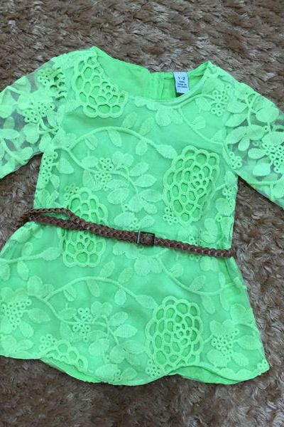 A17277 - đầm ren 2 lớp kèm dây nịt zarari 7size 1-7